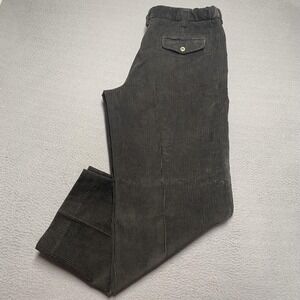 L.L. Bean Pants Mens 40x30 Gray Corduroy Chino Comfort Waist Relaxed Fit